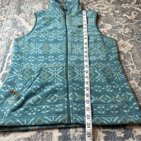 L.L. Bean Blue Patterned Women's Vest - Picture 5 of 5